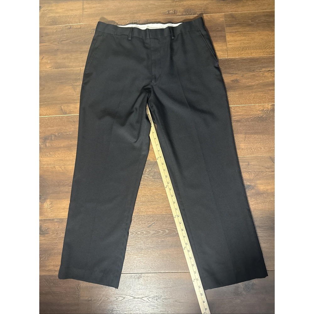 Louis Raphael Tailored Dress Pants Men's 36x30 Black Flat Front Career Casual - Picture 5 of 7